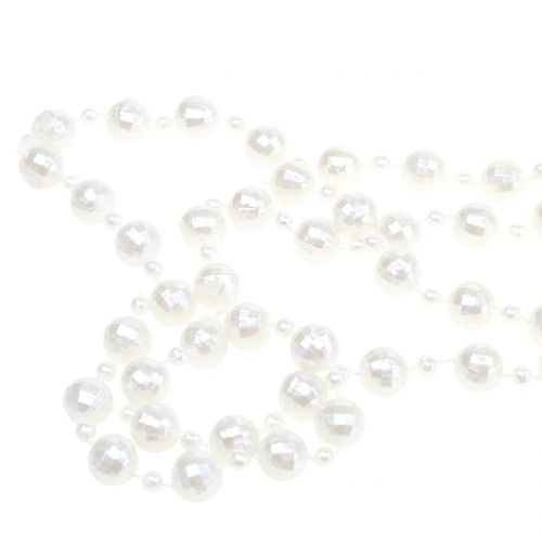 Floristik21 Perlenkette Weiß 7m