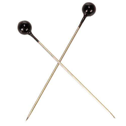 Perlkopfnadeln Schwarz Metall Kunststoff Ø4mm 40mm 150 Stück | Floristik21.de