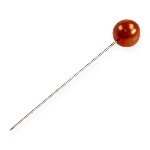 Perlkopfnadeln Orange Ø10mm 60mm