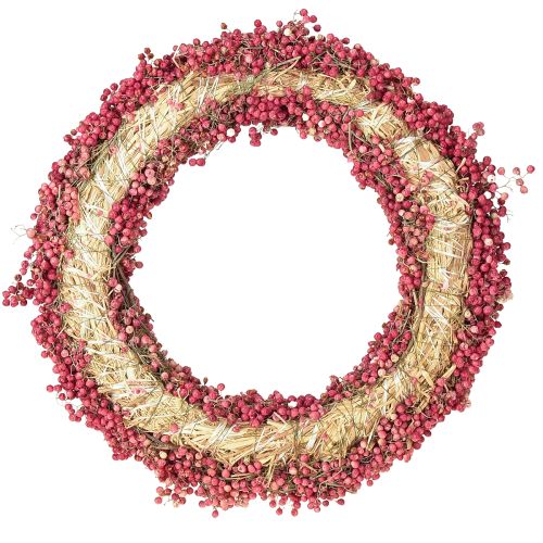 Artikel Pfefferkranz Rosa Pfefferbeeren Trockenkranz Ø30cm - Elegante Deko für Floristen
