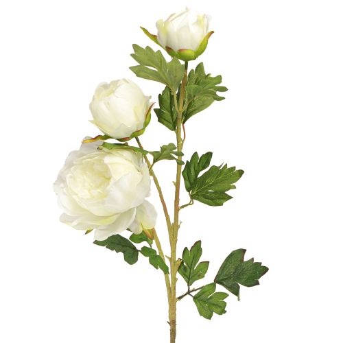 Artikel Prachtvolle künstliche Pfingstrosen Weiß Creme 81cm elegante Deko 2St