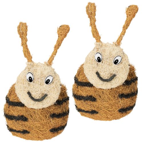 Artikel Bienenfigur aus Naturmaterialien 24cm - Nachhaltige Deko im 2er-Set