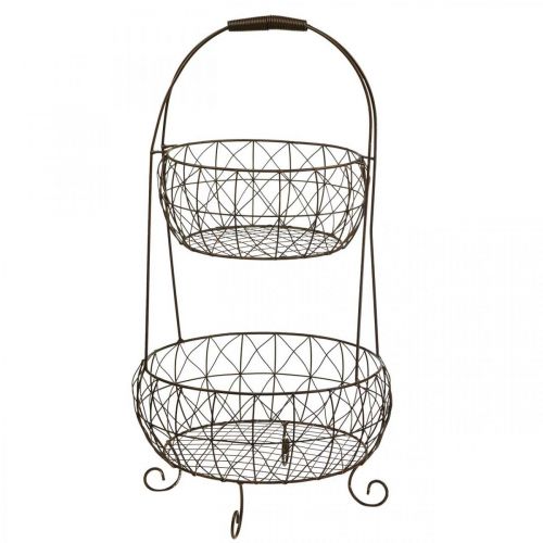 Floristik21 Pflanzen Etagere Vintage Metall Korbständer 2-etagig 62cm