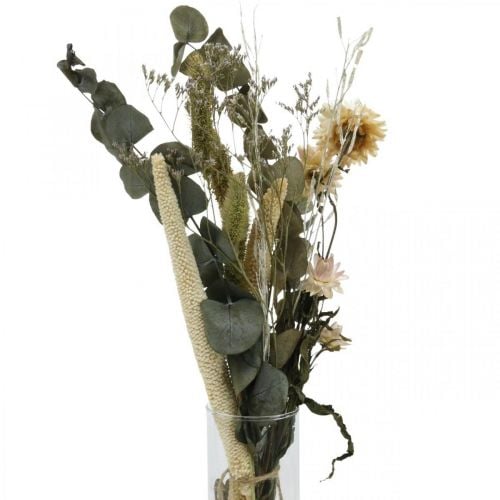 Trockenblumen Strauß Eukalyptus Trockenfloristik Set H30-35cm