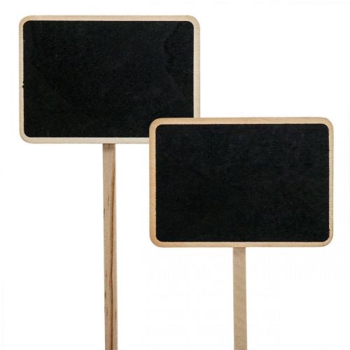Floristik21 Pflanzenstecker Holz Steckschilder Mini Kreidetafel 8,5×6cm 6St