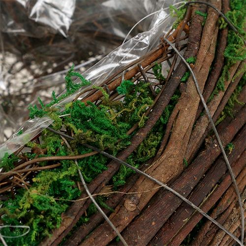 Floristik21 Pflanzgefäß Herz Rebe Moos 21cm x 26cm H6cm