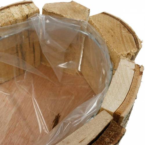 Floristik21 Pflanzgefäß, Holzschale Herzform, Pflanzkasten aus Birkenholz, Herzschale 27×28cm
