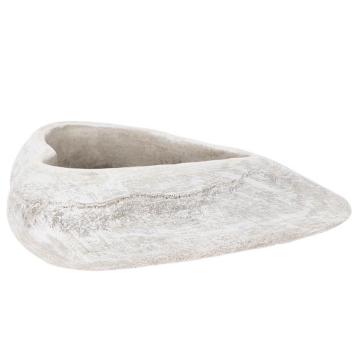 Dekoschale Herzform Steinguss Grau 19cm | Floristik21.de