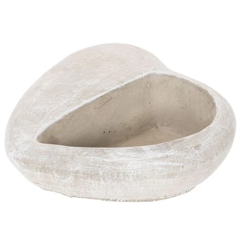Pflanzschale Herz Steinguss 17cm Grau | Floristik21.de