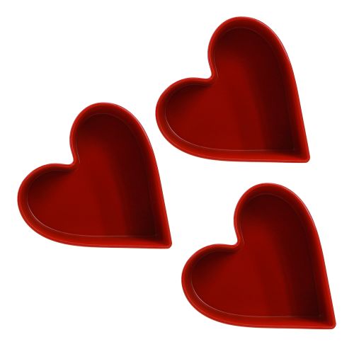 Artikel Romantische Herz-Pflanzschale Rot 15x15x7cm 3er Set Dekoration
