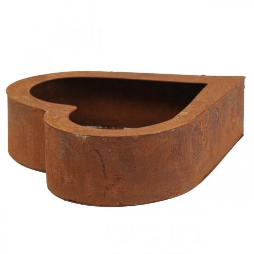 Floristik21 Pflanzherz Metall Edelrost Deko Übertopf Metall 20×20×5cm