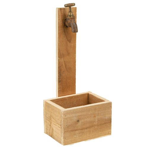 Artikel Pflanzkasten Holz Brunnen Trog Optik Natur Rost Deko