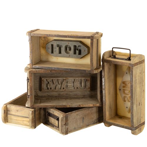 Artikel Pflanzkasten Holz Ziegelform Holz Upcycling 32×15×10cm