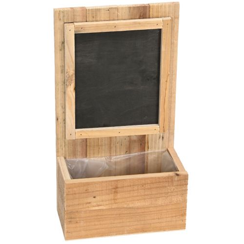 Floristik21 Pflanzkasten Holz mit Tafel für Blumen & Kräuter, Rustikal & Vielseitig, 20x11,5x36cm