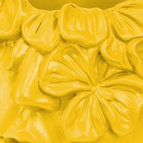 Artikel Pflanzkopf Büste Polyresin Gelb Übertopf Blumendeko 13,5×13×14cm