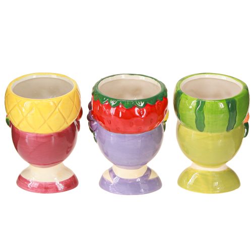 Artikel Pflanzkopf Keramik Mädchen mit Früchten Deko 13,5cm 3er Set