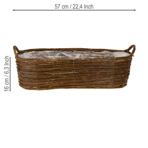 Artikel Pflanzkorb Weidenzweige Braun Oval 57/50/42cm 3er-Set B2B