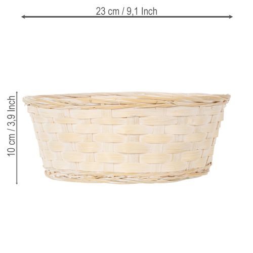 Artikel Geflochtener Blumenkorb aus Bambus 23cm, 6 Stück, zeitlos natürliche Deko