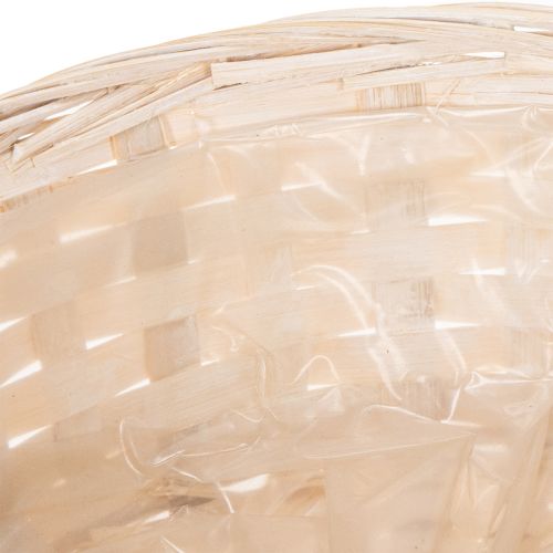 Artikel Geflochtener Blumenkorb aus Bambus 23cm, 6 Stück, zeitlos natürliche Deko