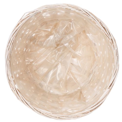 Artikel Geflochtener Blumenkorb aus Bambus 23cm, 6 Stück, zeitlos natürliche Deko