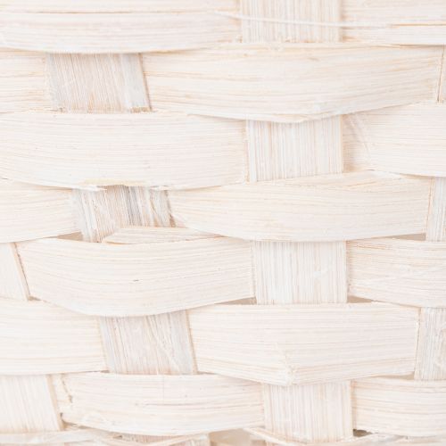 Artikel Set mit 8 weißen Bastkörben aus Spaltweide für kreative Deko und Aufbewahrung 20 cm