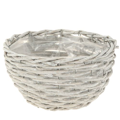 Artikel Pflanzkorb Set Weidenkorb Weißgrau Ø30/25/20cm 3er-Set Dekoration