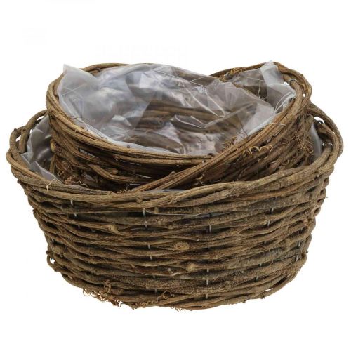 Floristik21 Pflanzkorb Blumentopf Rustikal Reben Ø20/25/28cm 3er-Set