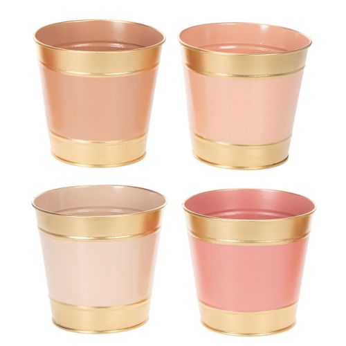 Pflanzkübel Blumentopf Metall Übertopf Ø13cm H12cm 4St einkaufen | Floristik21.de