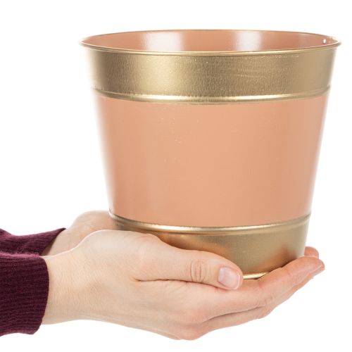 Pflanzkübel Blumentopf Metall Übertopf Ø17cm H14,5cm 4St | Floristik21.de