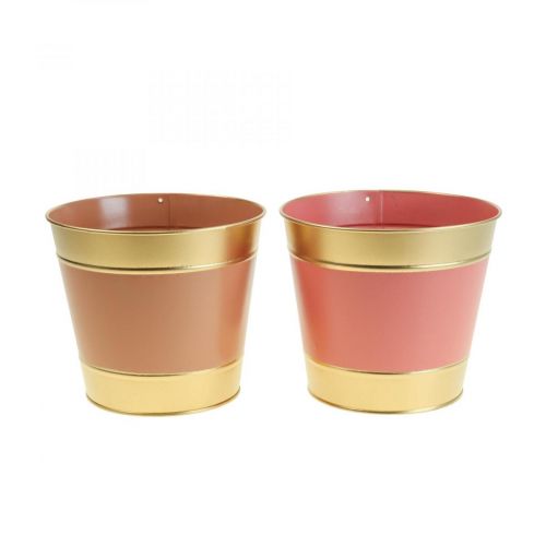 Pflanzkübel Blumentopf Metall Übertopf Ø17cm H14,5cm 4St