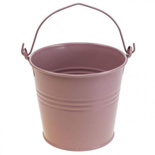 Floristik21 Pflanzkübel Vintage Deko Metalleimer Altrosa Ø16cm H24cm