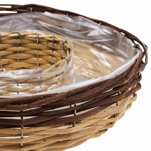 Floristik21 Pflanzring aus Weide, Pflanzschale Ø35/30cm 2er-Set