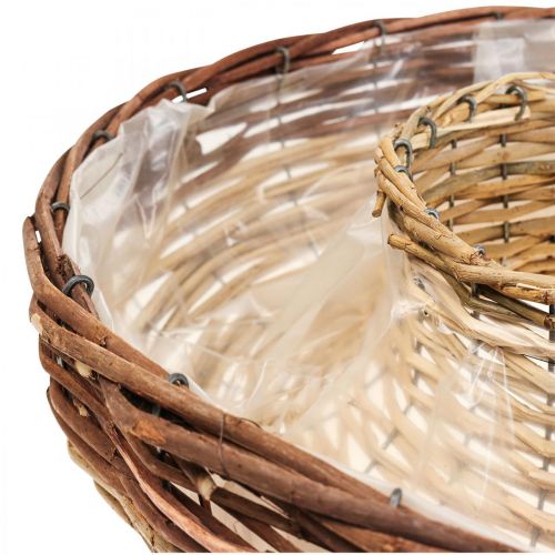 Floristik21 Pflanzring aus Weide, Pflanzschale Ø44/38cm 2er-Set