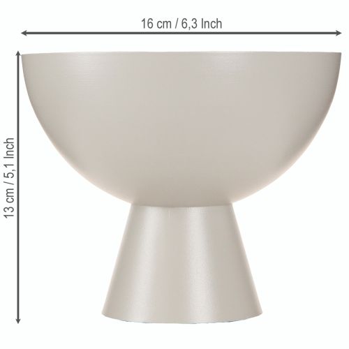 Artikel Pflanzschale Metall Deko Pokal Grau Ø16cm H13cm - Ideal für Floristen & Dekorateure