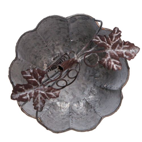 Artikel Zink-Pflanzschale im Kürbis-Design Set, 2er-Pack Ø21/30cm, Herbstdeko Vintage
