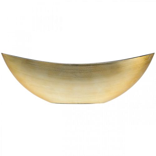 Floristik21 Pflanzschale Oval Dekoschale Jardiniere Gold 39×12×13cm