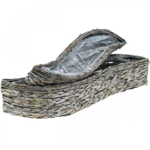 Pflanzschale, Pflanzkasten Grau 48,5/31,5cm 2er-Set