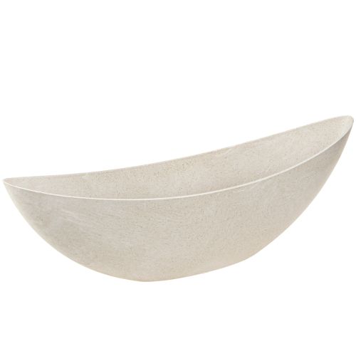 Floristik21 Pflanzschale Schiff Oval Beige 55cm - Elegante Dekoschale