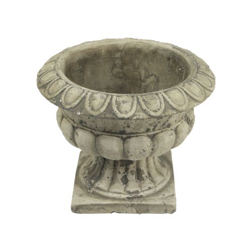 Floristik21 Pflanzschale klein Pflanzkübel Pokal Antik Beton Ø15cm H13cm