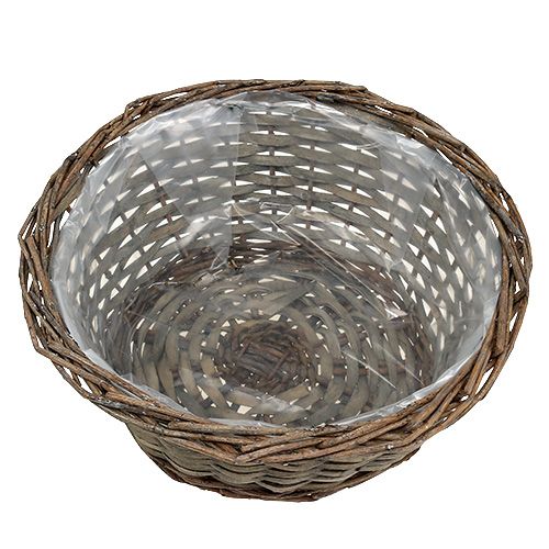 Pflanzschale rund Grau Ø30cm H16cm 1St