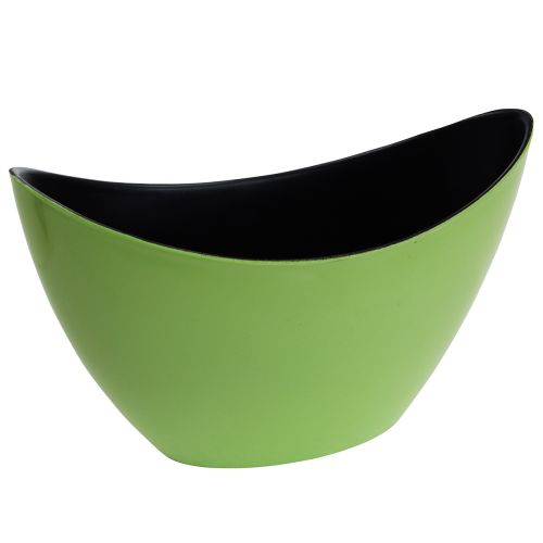 Floristik21 Pflanzschiffchen Grün Dekoschale Oval 20cmx9cmx12cm