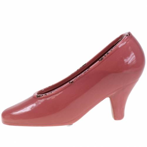 Pflanzgefäß Damenschuh Keramik Creme, Rosa, Pink Sortiert 20×6cm H12cm 3St