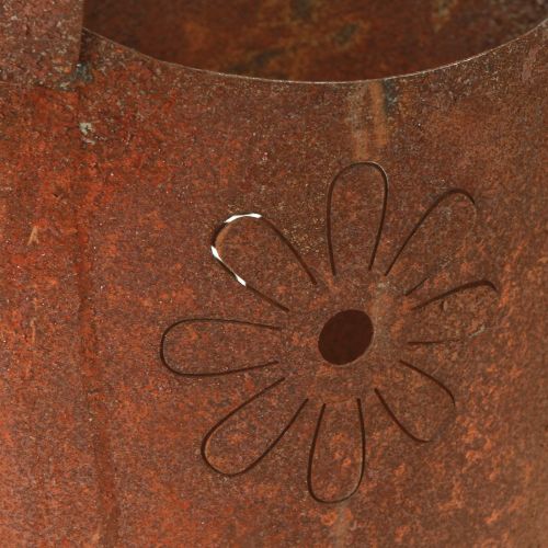Artikel Pflanztasche Metall Rost Deko Übertopf Henkeln H36cm Garten