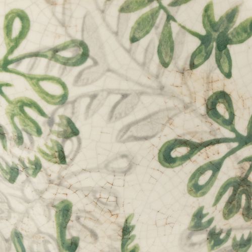 Artikel Keramik Pflanztasche mit Blattmuster für Innen- und Außenbereich 21 cm