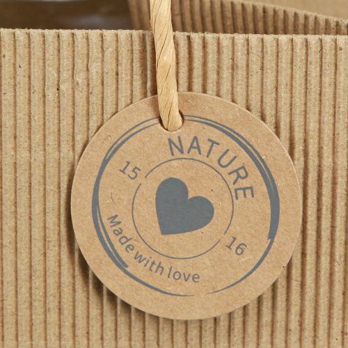 Artikel Pflanztaschen aus Papier Gerippt Natur 14x14x13,5cm 8 St – Dekorativ und Nachhaltig für Floristen
