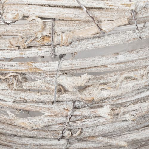 Artikel Rustikale Teetasse aus geflochtener Weide in Weiß-Grau, 13 cm, dekorativ und vielseitig