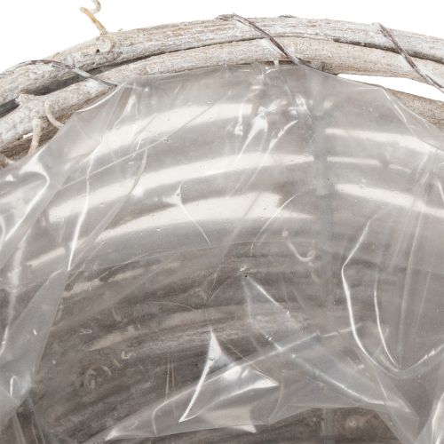 Artikel Rustikale Teetasse aus geflochtener Weide in Weiß-Grau, 13 cm, dekorativ und vielseitig