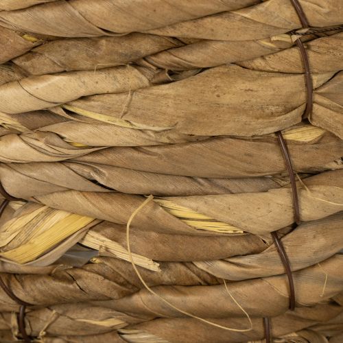 Artikel Pflanztasse mit Unterteller aus Stroh 17cm rustikales Pflanzkorb-Set