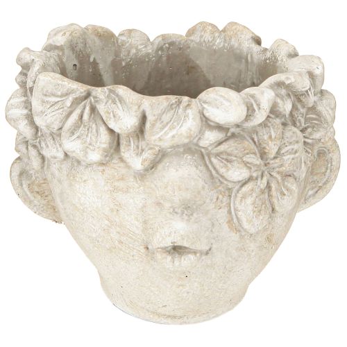 Artikel Pflanztopf Büste Kussmund Dekotopf Gesicht Creme H10cm 3er-Set