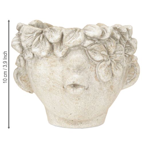 Artikel Pflanztopf Büste Kussmund Dekotopf Gesicht Creme H10cm 3er-Set